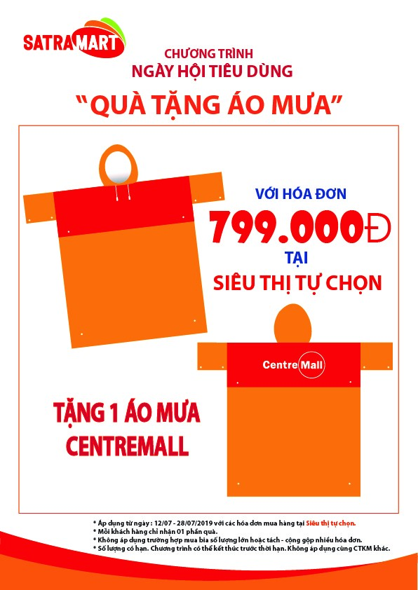 Chương trình khuyến mãi 12/7 - 28/7/2019 với hóa đơn từ 799.000 đồng