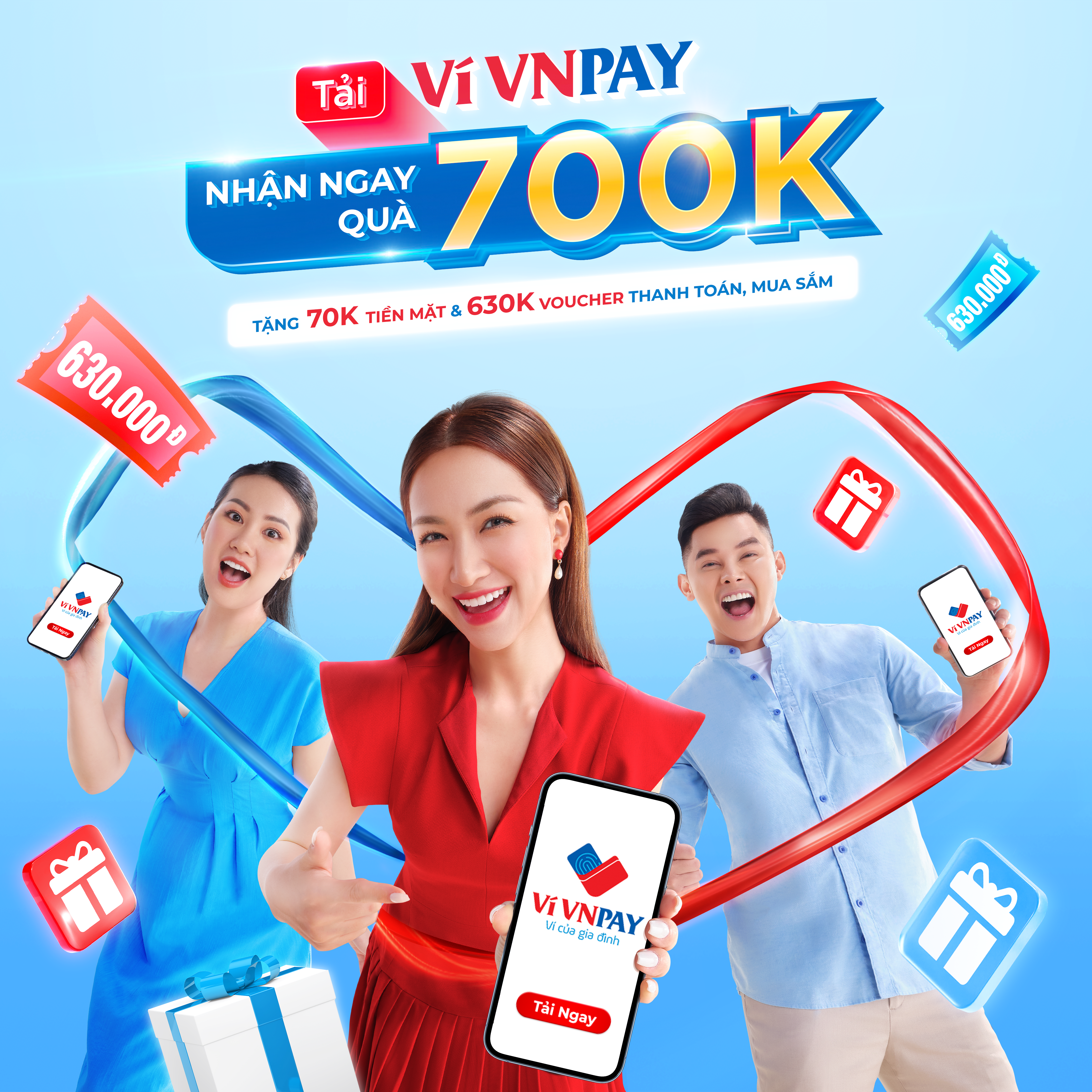 TẢI VÍ VNPAY - TẶNG QUÀ LÀM QUEN 700K: