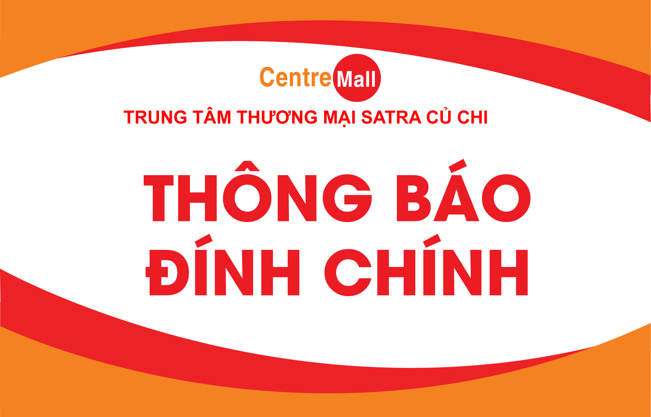 THÔNG BÁO ĐÍNH CHÍNH