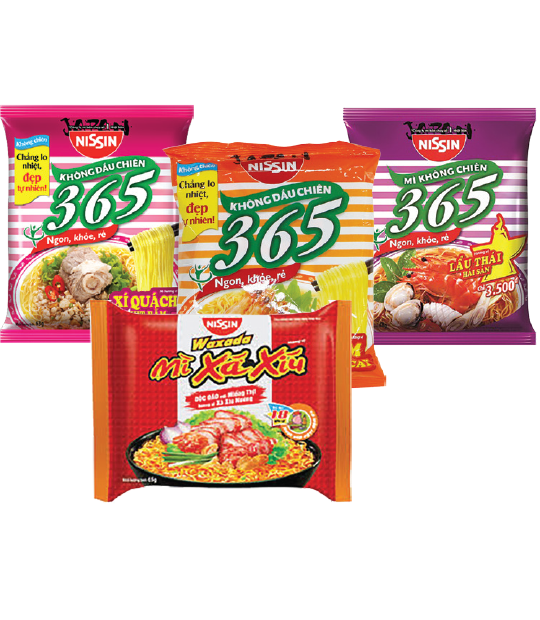 Mì Nissin 365 tôm chua cay gói 65gr