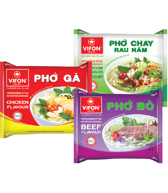 Phở Vifon Gà/ Bò/ Chay rau nấm gói 65gr