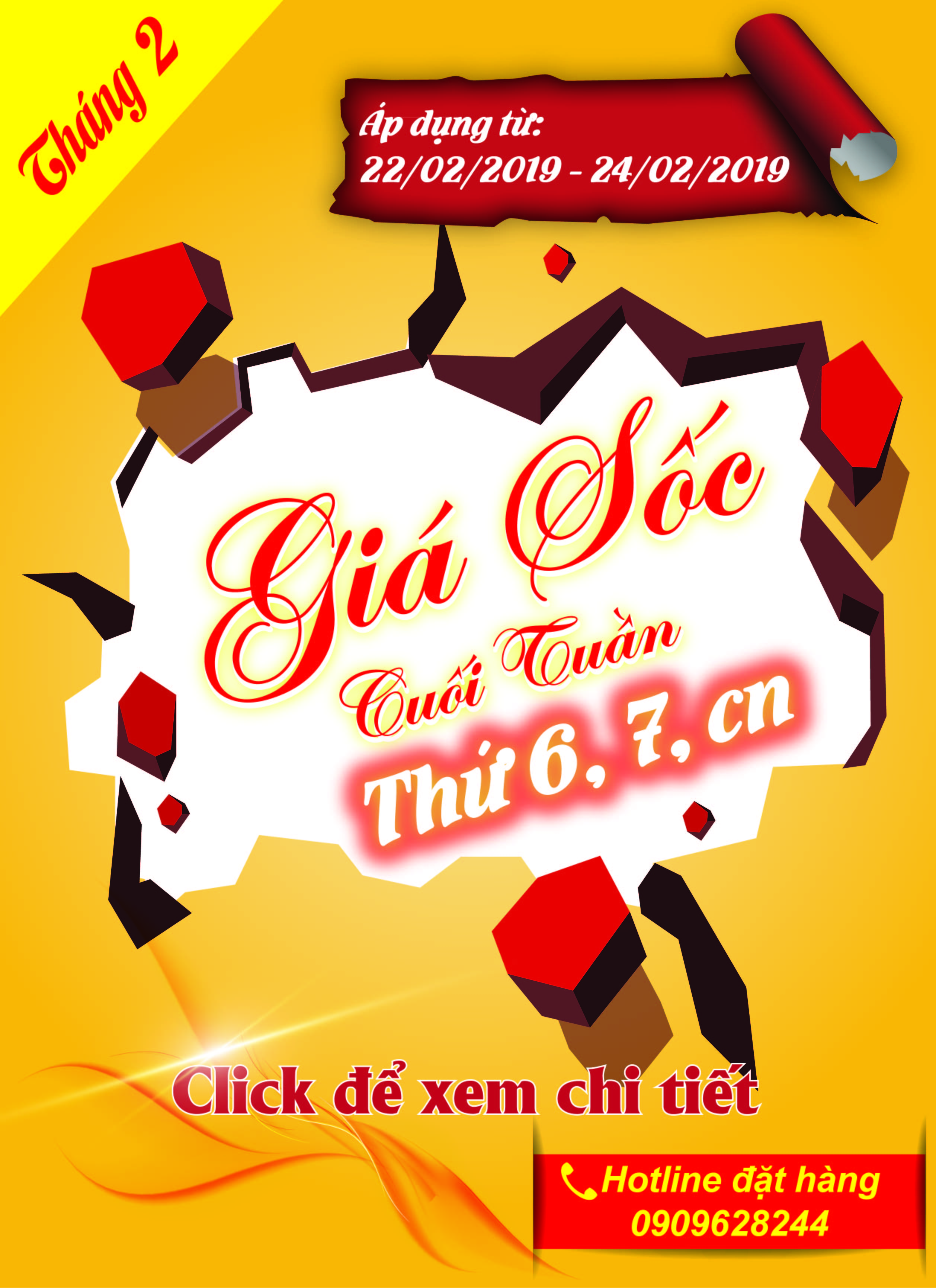 Giá sốc cuối tuần ngày 22/02 - 24/02/2019