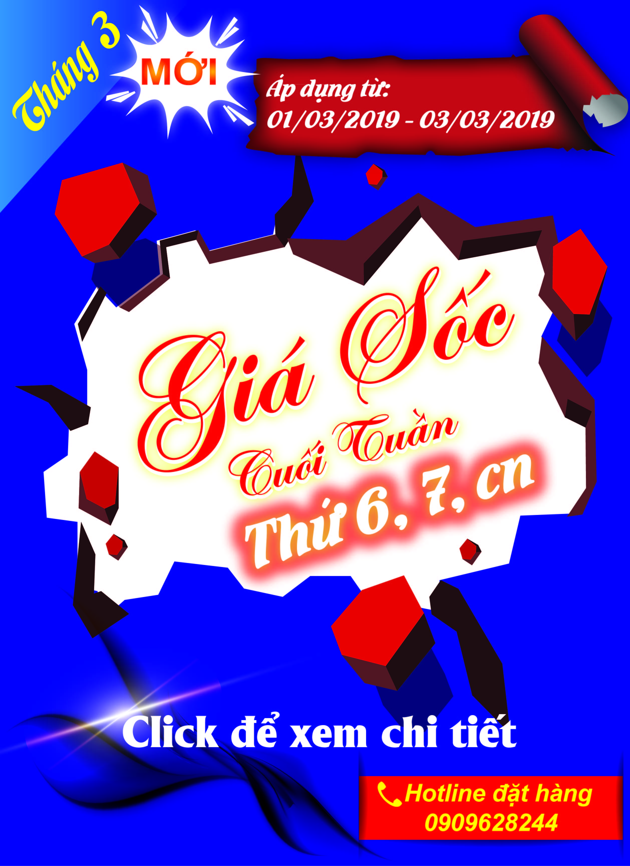 GIÁ SỐC CUỐI TUẦN ngày 01/03 - 03/03/2019