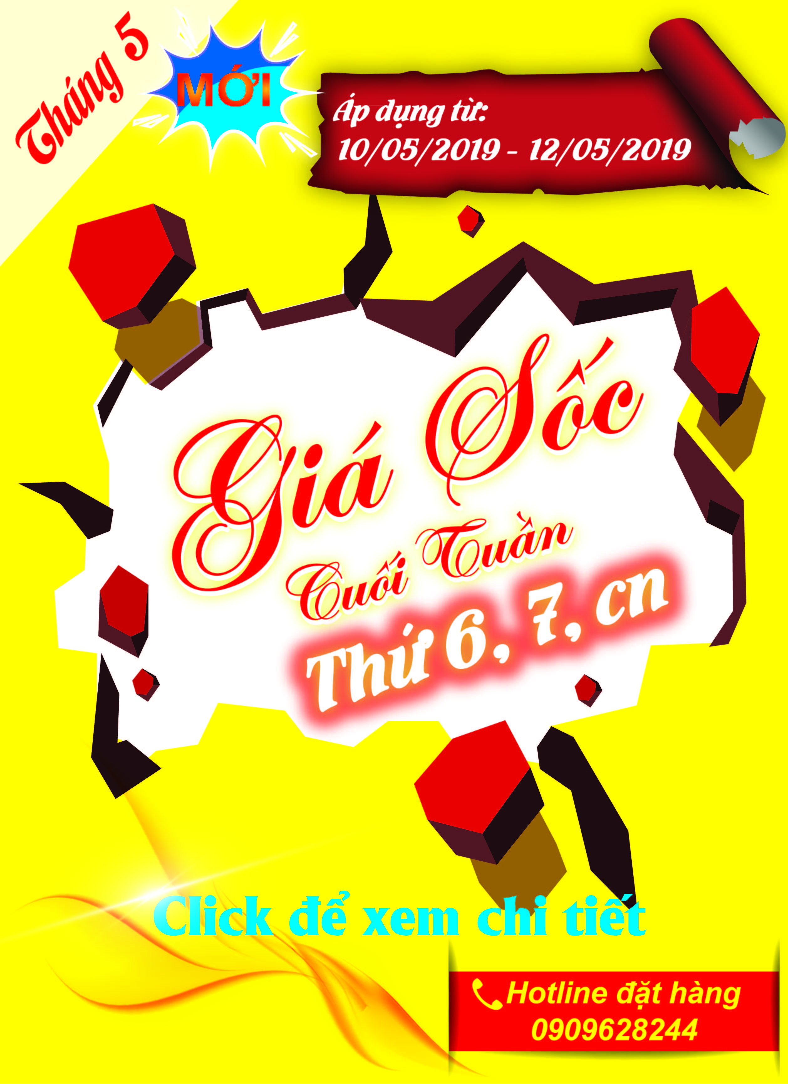 GIÁ SỐC CUỐI TUẦN NGÀY 10 - 12/05/2019