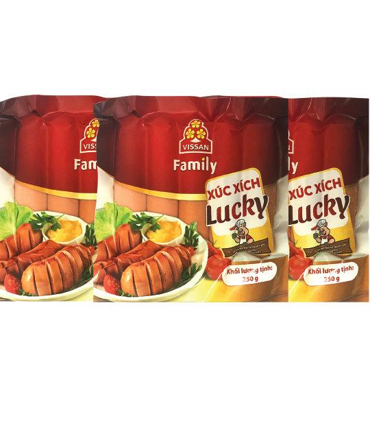 XÚC XÍCH VIỆT LUCKY 5 CÂY GÓI 250G