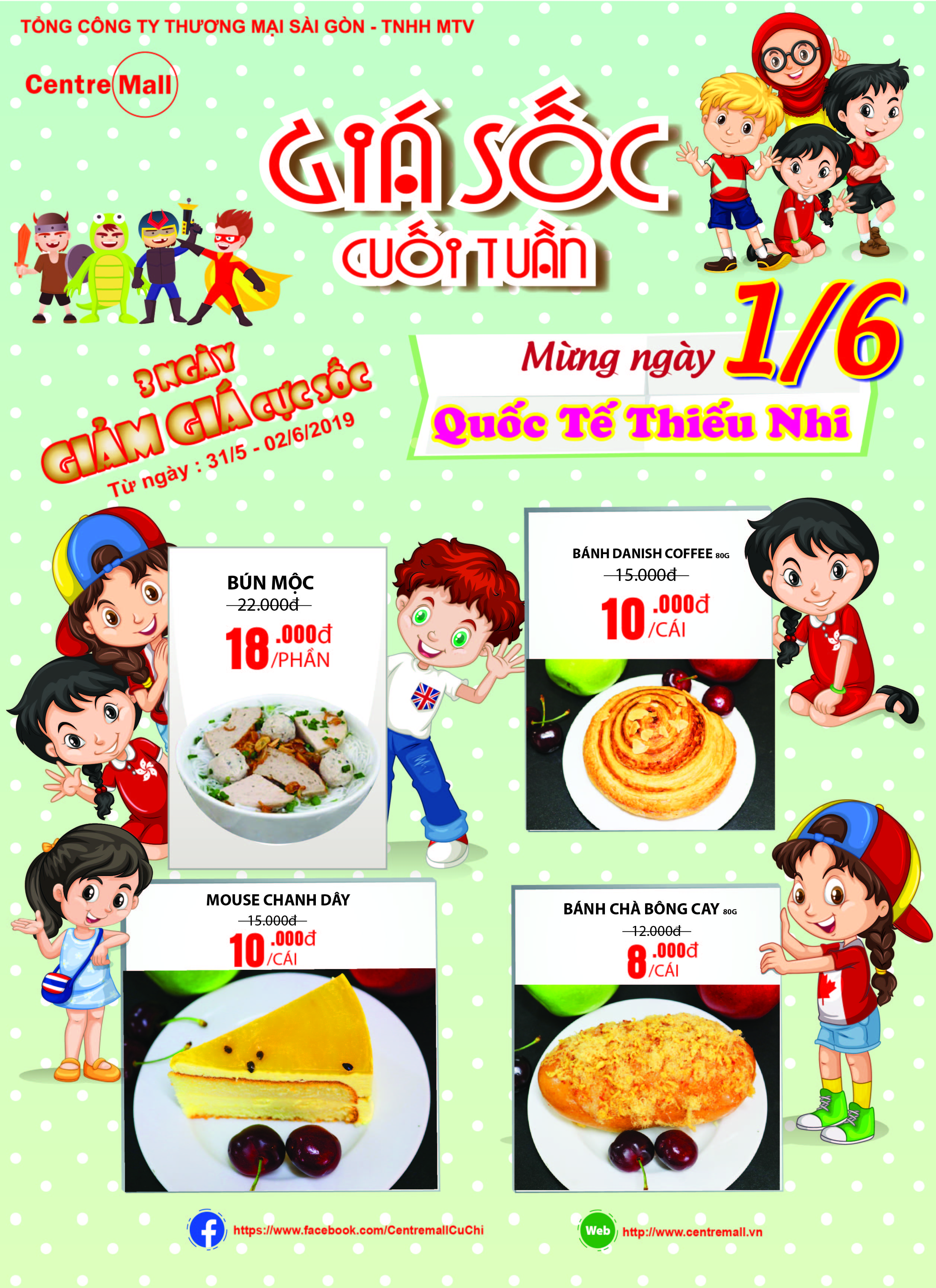 GIÁ SỐC CUỐI TUẦN NGÀY 31/05 - 02/06/2019